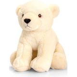 Pluche Knuffel Ijsberen/Ijsbeer van 25 cm - Dieren Knuffelbeesten Voor Kinderen Of Decoratie