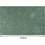 MSV badkamer droogloop mat/tapijt - 40 x 60 cm - met zelfde kleur zeeppompje 300 ml - groen