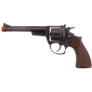 Verkleed speelgoed revolver/pistool metaal 8 schots - Plaffertjes pistolen wapens voor kinderen