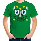 Bellatio Decorations dieren verkleed t-shirt voor jongens - dino gezicht - carnavalskleding - groen