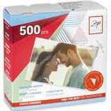 Luxe fotoboek/fotoalbum Anais bruiloft/huwelijk met 50 paginas wit 32 x 32 x 5 cm inclusief 500 fotoplakkers/stickers