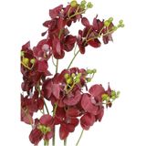Mica Decorations Orchidee bloem kunstplant - rood - H90 x B30 cm