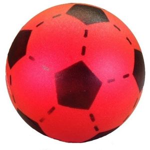 Softbal Foam - Voetbal Print - Rood - Zacht - 20 cm