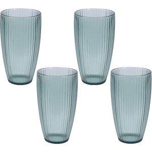 4x Water/sap glazen van kunststof 650 ml - Keukenbenodigdheden - Picknicken - Camping/caravan servies - Champagne serveren - Drinkglazen