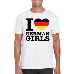 I love German girls t-shirt wit heren - Duitsland shirt