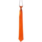 Carnaval verkleedset bretels en stropdas - oranje - volwassenen/unisex - feestkleding accessoires