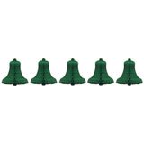 2x Decoratie kerst versiering kerstklok groen 50 cm - Groene kerstklokken kerstversiering / kerstdecoratie