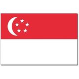 Vlag Singapore 90 x 150 cm feestartikelen - Singapore landen thema supporter/fan decoratie artikelen