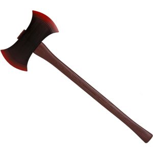 Grote hakbijl - plastic - 76 cm - Halloween/ridders/vikingen verkleed wapens accessoires