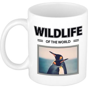 Dieren foto mok Pinguin - 300 ml - wildlife of the world - cadeau beker / mok Pinguins liefhebber