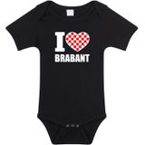 I love Brabant baby rompertje zwart jongens en meisjes - Kraamcadeau - Babykleding - Brabant provincie romper