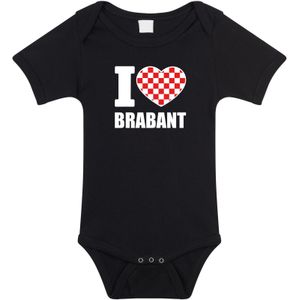 I love Brabant baby rompertje zwart jongens en meisjes - Kraamcadeau - Babykleding - Brabant provincie romper