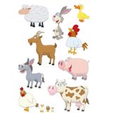81x Boerderij dieren stickers - kinderstickers - stickervellen - knutselspullen