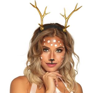 Boland Carnaval verkleed Tiara/diadeem - hert/rendier gewei - dames/meisjes - Fantasy/elfjes thema