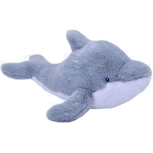Pluche knuffel dieren Eco-kins dolfijn van 30 cm. Wildlife speelgoed knuffelbeesten - Cadeau voor kind/jongens/meisjes