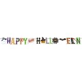 Horror/halloween letterslinger - 3x - Happy Halloween - papier - 250 cm - Feestartikelen/versiering