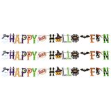Horror/halloween letterslinger - 3x - Happy Halloween - papier - 250 cm - Feestartikelen/versiering