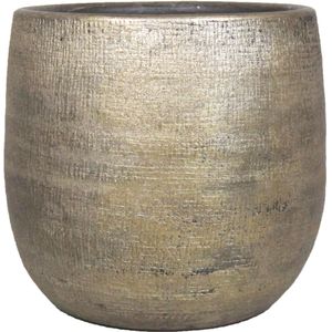 Olly & Rose Barcelona Keramische Plant Pot - Bloempotten - Plantenpotten Indoor & Outdoor Plantenbakken (Goud, 25cm