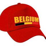Belgium supporters pet rood voor jongens en meisjes - kinderpetten - Belgie landen cap - supporter accessoire