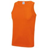 Sport singlet/hemd oranje voor heren - Hardloopshirts/sportshirts - Sporten/hardlopen/fitness/bodybuilding - Sportkleding top oranje voor mannen