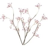 2x stuks kunstbloemen Gipskruid/Gypsophila takken roze 66 cm - Kunstplanten en steelbloemen