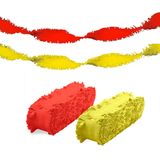Folat versiering slingers combi set rood/geel 24 meter crepe papier