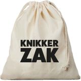 Canvas Knikker Opbergzakje Offwhite Bedrukt met Knikkerzak en 79 Knikkers en Bonken - Knikkerspel