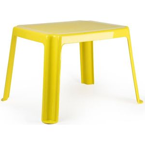 Plasticforte Kunststof kindertafel - geel - 55 x 66 x 43 cm - camping/tuin/kinderkamer