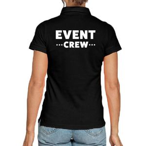 Event crew poloshirt zwart voor dames - event staff / personeel polo shirt