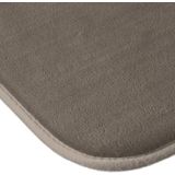 5Five Badkamerkleedje/badmat tapijt - memory foam - taupe - 48 x 80 cm - anti slip mat