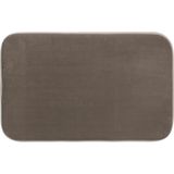 5Five Badkamerkleedje/badmat tapijt - memory foam - taupe - 48 x 80 cm - anti slip mat