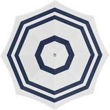 Parasol - Wit/blauw - D140 cm - incl. draagtas - parasolvoet - 42 cm