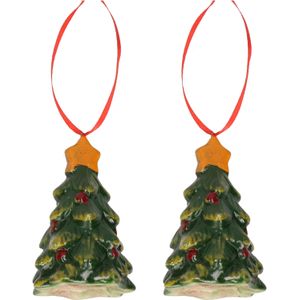10x Kerstornamenten cadeauzak kerstboompjes 8 cm - Kerstboomversiering/kerstboomdecoratie kersthangers