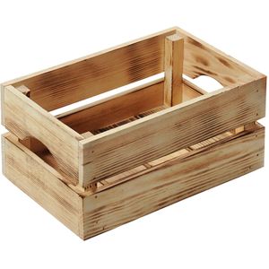 Kesper Fruitkisten opslagbox - old look - lichtbruin - hout - L40 x B30 x H23 cm - Decoratie huis en tuin - Kisten/kistjes