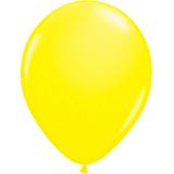 24x stuks Neon fel gele latex ballonnen 25 cm - Feestversiering/feestartikelen