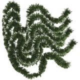 4x stuks kerstboom folie slingers/lametta guirlandes van 180 x 7 cm in de kleur glitter groen