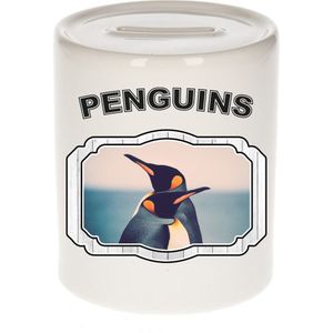 Dieren liefhebber pinguin spaarpot  9 cm jongens en meisjes - keramiek - Cadeau spaarpotten pinguins liefhebber