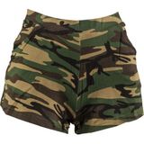 Camouflage print hotpants voor dames