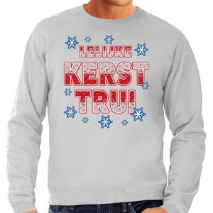 Foute Kersttrui / sweater - Lelijke Kerst trui - grijs voor heren - kerstkleding / kerst outfit