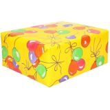 3x Inpakpapier/cadeaupapier met ballonnen 200 x 70 cm op rollen - Kadopapier/geschenkpapier