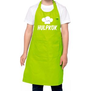 Hulpkok Keukenschort kinderen/ kinder schort groen voor jongens en meisjes