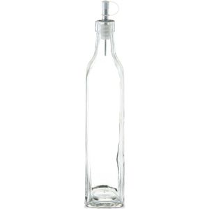 Zeller - Olijfolie Fles - met Schenktuit - Oliefles Glas - Olijfolie/Azijn - 500 ml