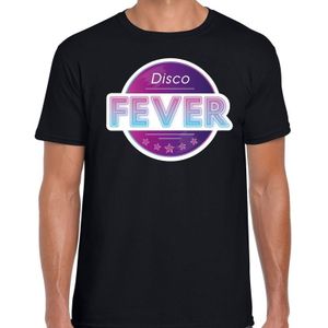 Disco fever feest t-shirt zwart voor heren - zwarte 70s/80s/90s disco/feest shirts