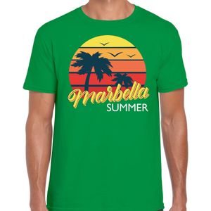 Marbella zomer t-shirt / shirt Marbella summer voor heren - groen - Marbella beach party outfit / vakantie kleding /  strandfeest shirt