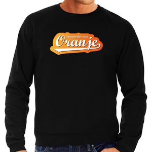 Zwarte fan sweater voor heren - supporter van oranje - Holland / Nederland supporter - EK/ WK trui / outfit