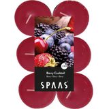 Candles by Spaas geurkaarsen - 36x stuks in 3 geuren Blossom Flowers - Exotic Wood - Berry Cocktail