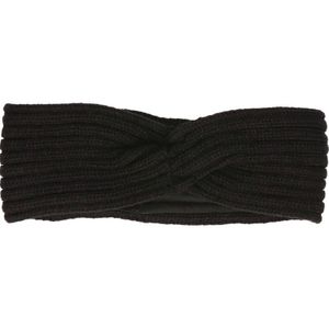 Gebreide winter hoofdband zwart voor dames - Winter haarband