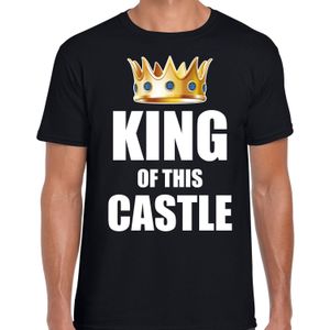 King of this castle t-shirt zwart voor heren - Woningsdag / Koningsdag - thuisblijvers / lui dagje / relax shirtje