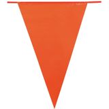 Oranje vlaggenlijn - 2x - 25 meter - 40 vlaggen - kunststof - Koningsdag/WK/EK