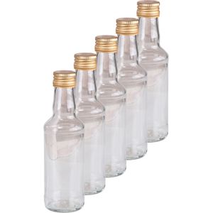 Voordeelset van 10x glazen flessen met schroefdop 200 ml - Glasflessen / flessen met schoefdoppen